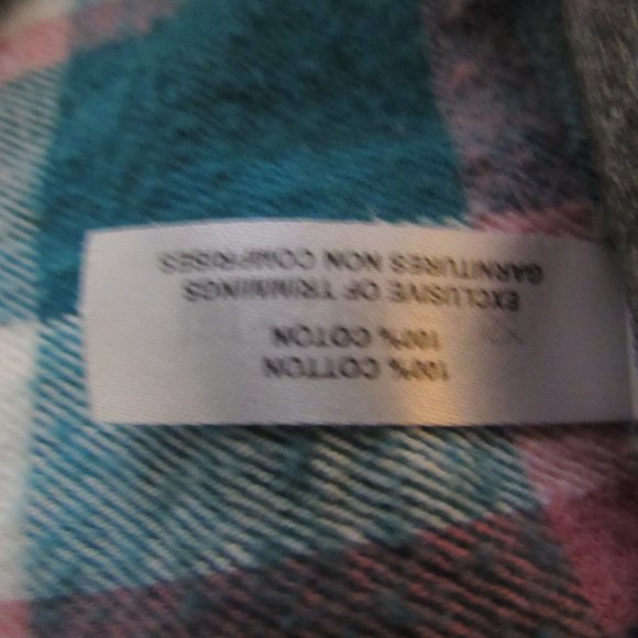 Short Flannel Night Shir" - Picture 7 of 8